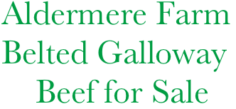 Aldermere Farm
Belted Galloway
    Beef for Sale