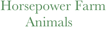 Horsepower Farm
       Animals
