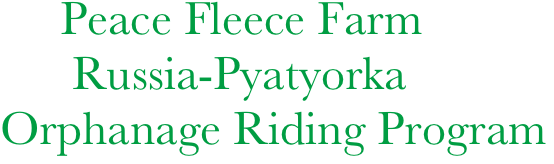      Peace Fleece Farm
      Russia-Pyatyorka
Orphanage Riding Program