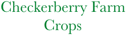           Checkerberry Farm          
                     Crops