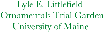           Lyle E. Littlefield
    Ornamentals Trial Garden
         University of Maine